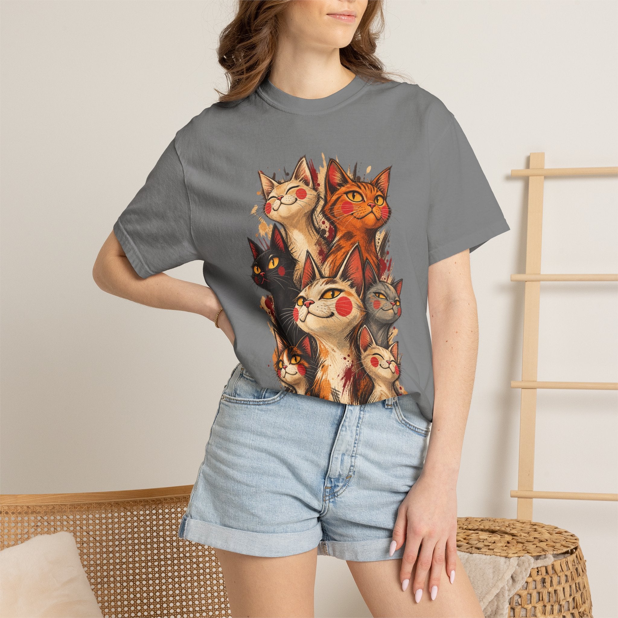 Lucky Cat Pack T-Shirt — Vintage Maneki Neko Cat Graphic Tee