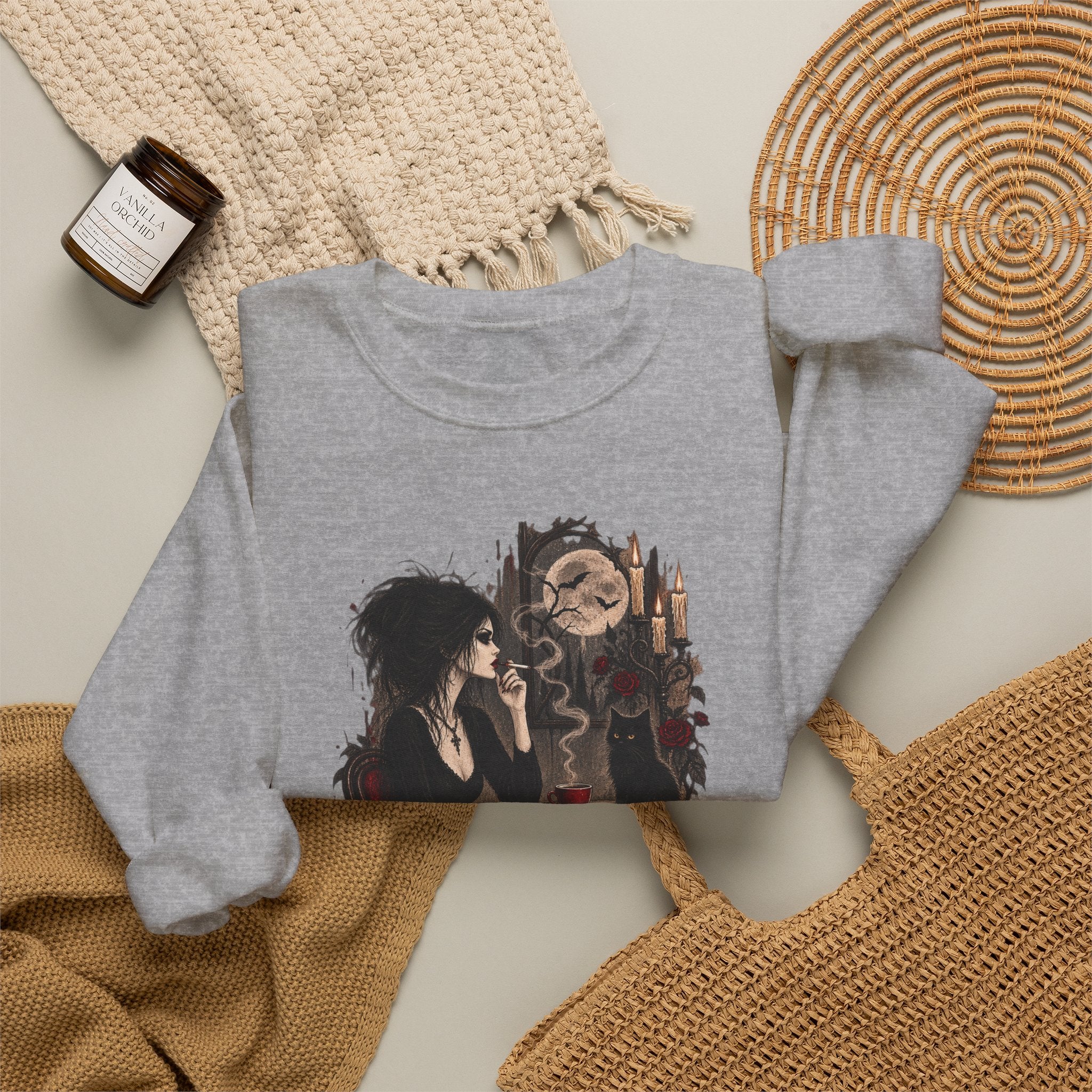 Gothic Mirror Art Crewneck Sweatshirt