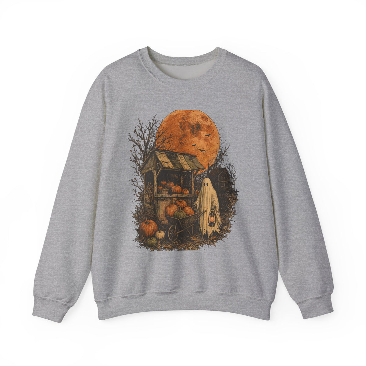Halloween Pumpkin Patch Ghost Sweatshirt