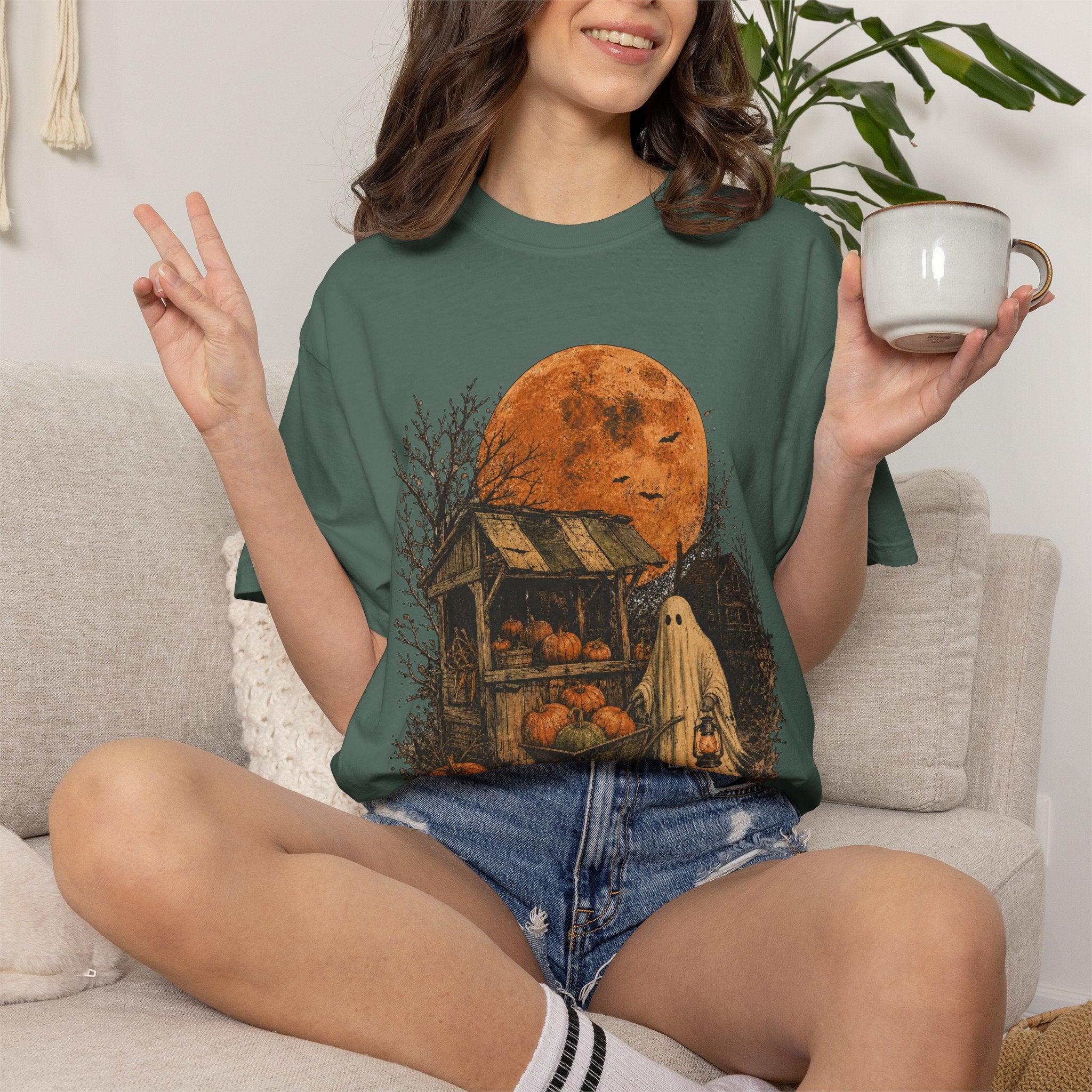 Halloween Ghost Pumpkin Patch T-Shirt