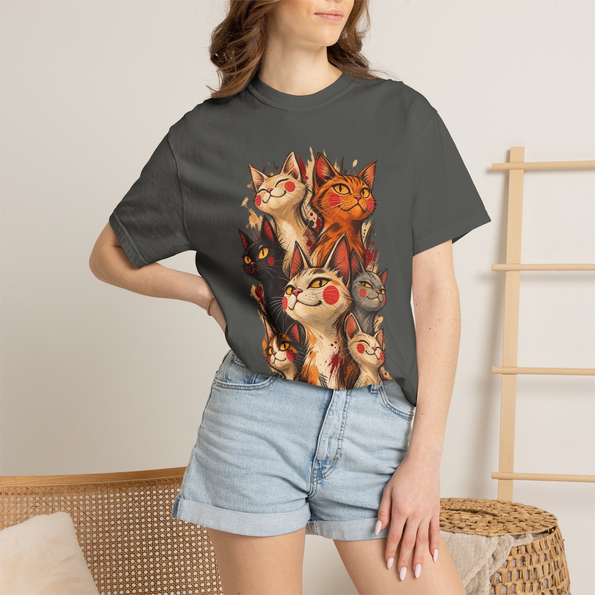 Lucky Cat Pack T-Shirt — Vintage Maneki Neko Cat Graphic Tee