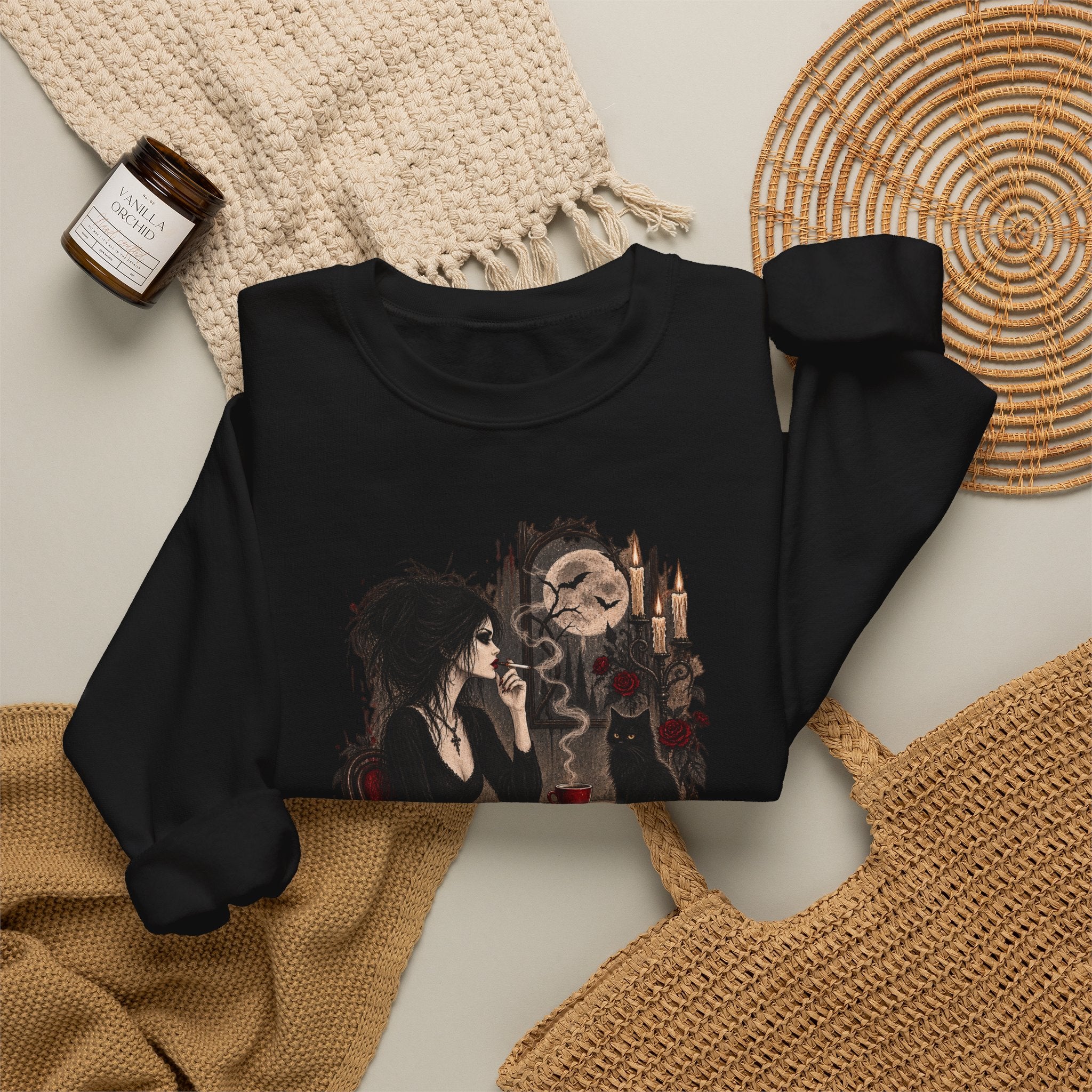 Gothic Mirror Art Crewneck Sweatshirt