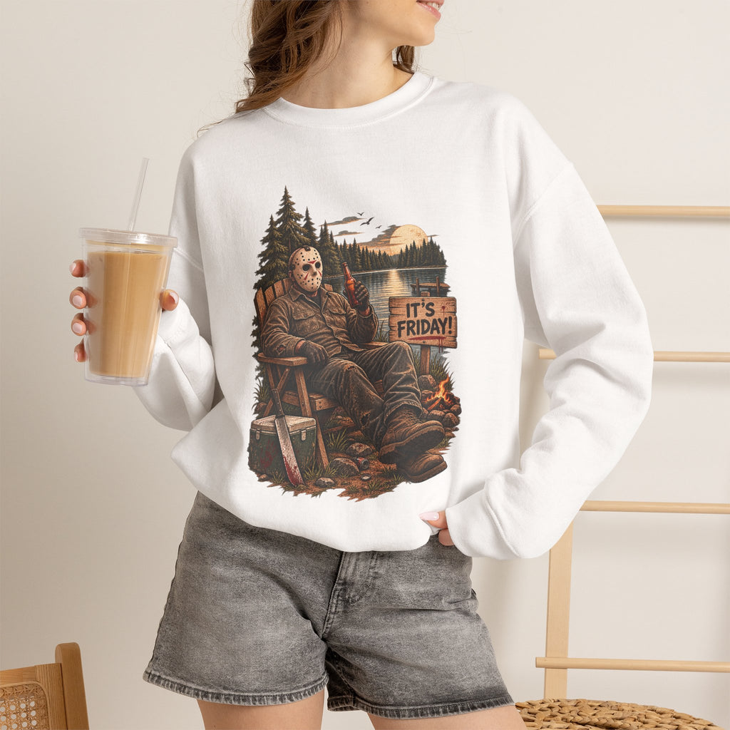 Privacy Please Crewneck Sweatshirt — Campfire Woods Graphic