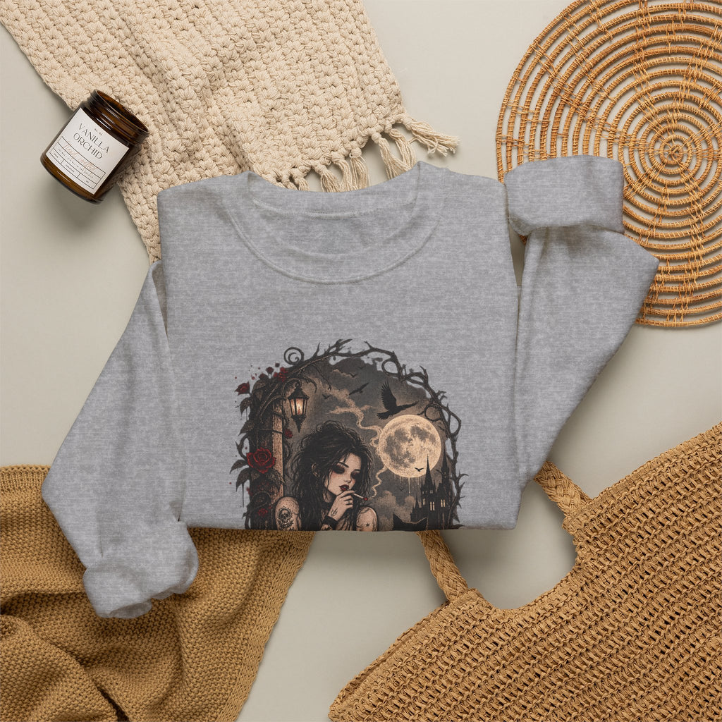 Gothic Moonlight Art Crewneck Sweatshirt