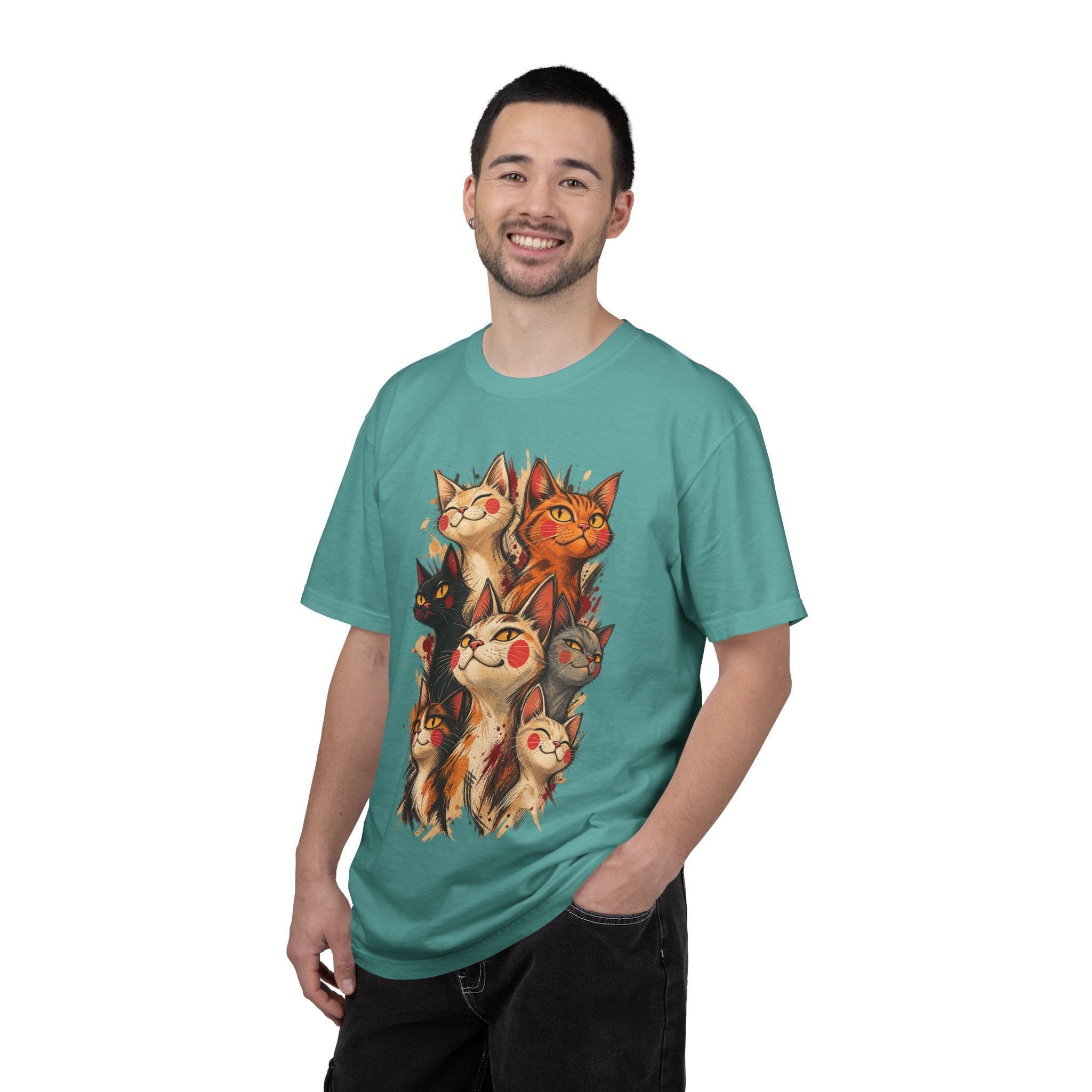 Lucky Cat Pack T-Shirt — Vintage Maneki Neko Cat Graphic Tee