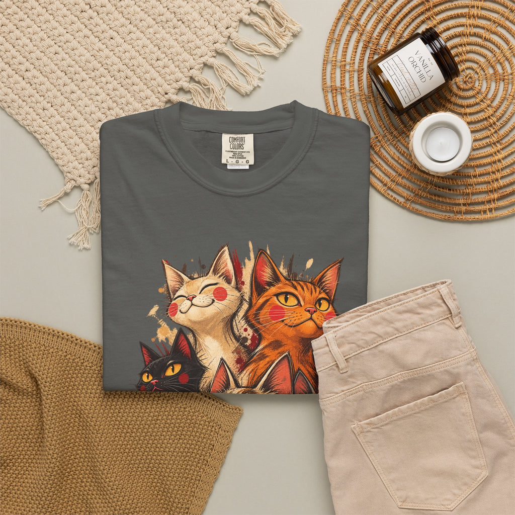 Lucky Cat Pack T-Shirt — Vintage Maneki Neko Cat Graphic Tee