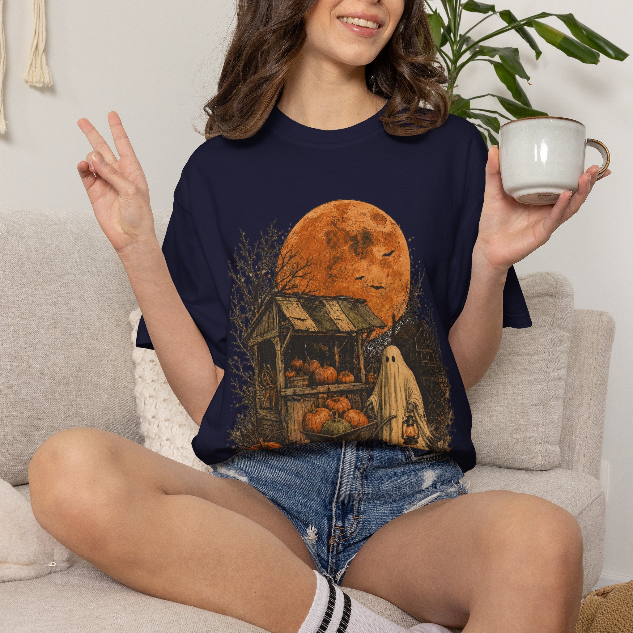 Halloween Ghost Pumpkin Patch T-Shirt