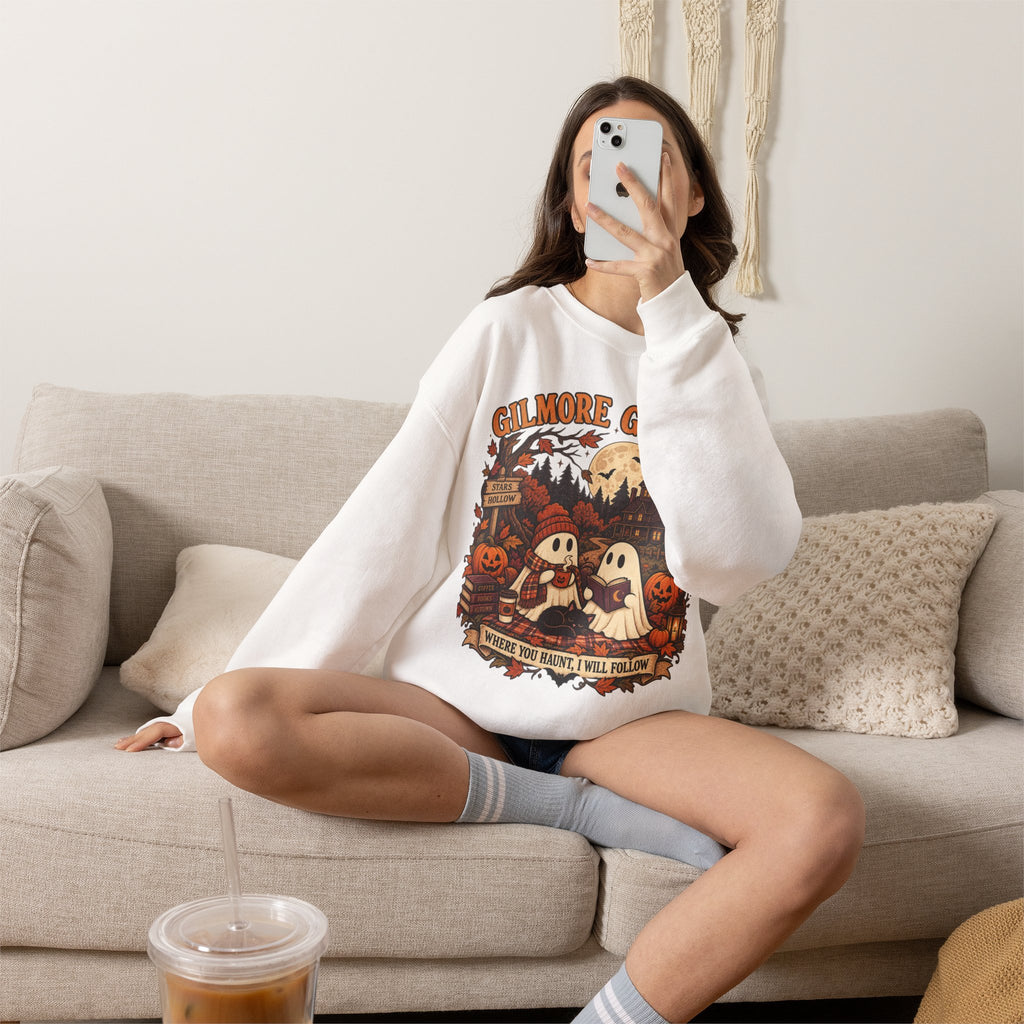 Crewneck Sweatshirt - "Gilmore Ghouls" Halloween Graphic