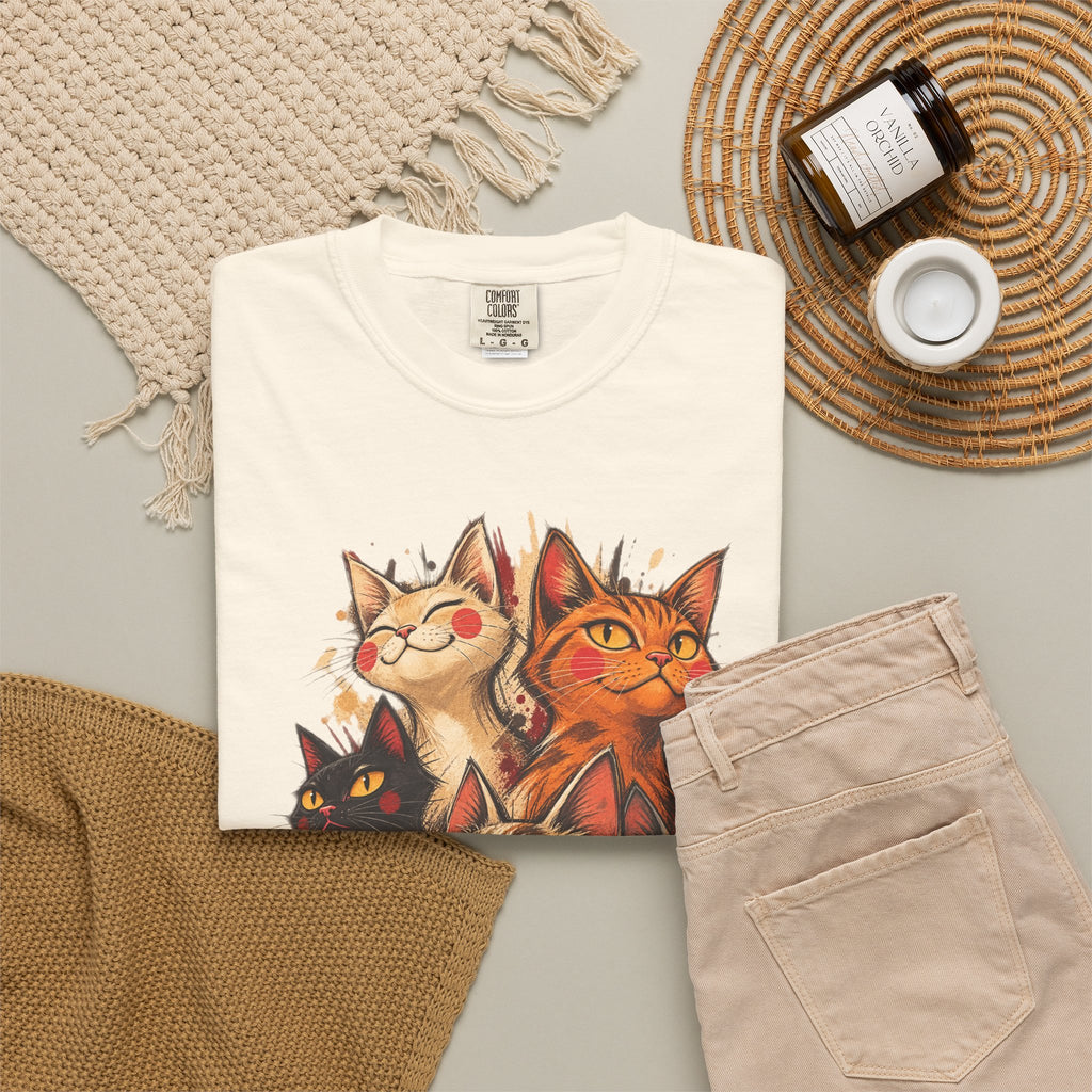Lucky Cat Pack T-Shirt — Vintage Maneki Neko Cat Graphic Tee