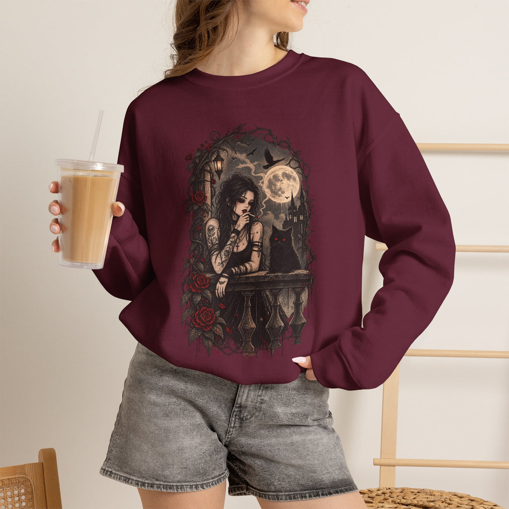 Gothic Moonlight Art Crewneck Sweatshirt