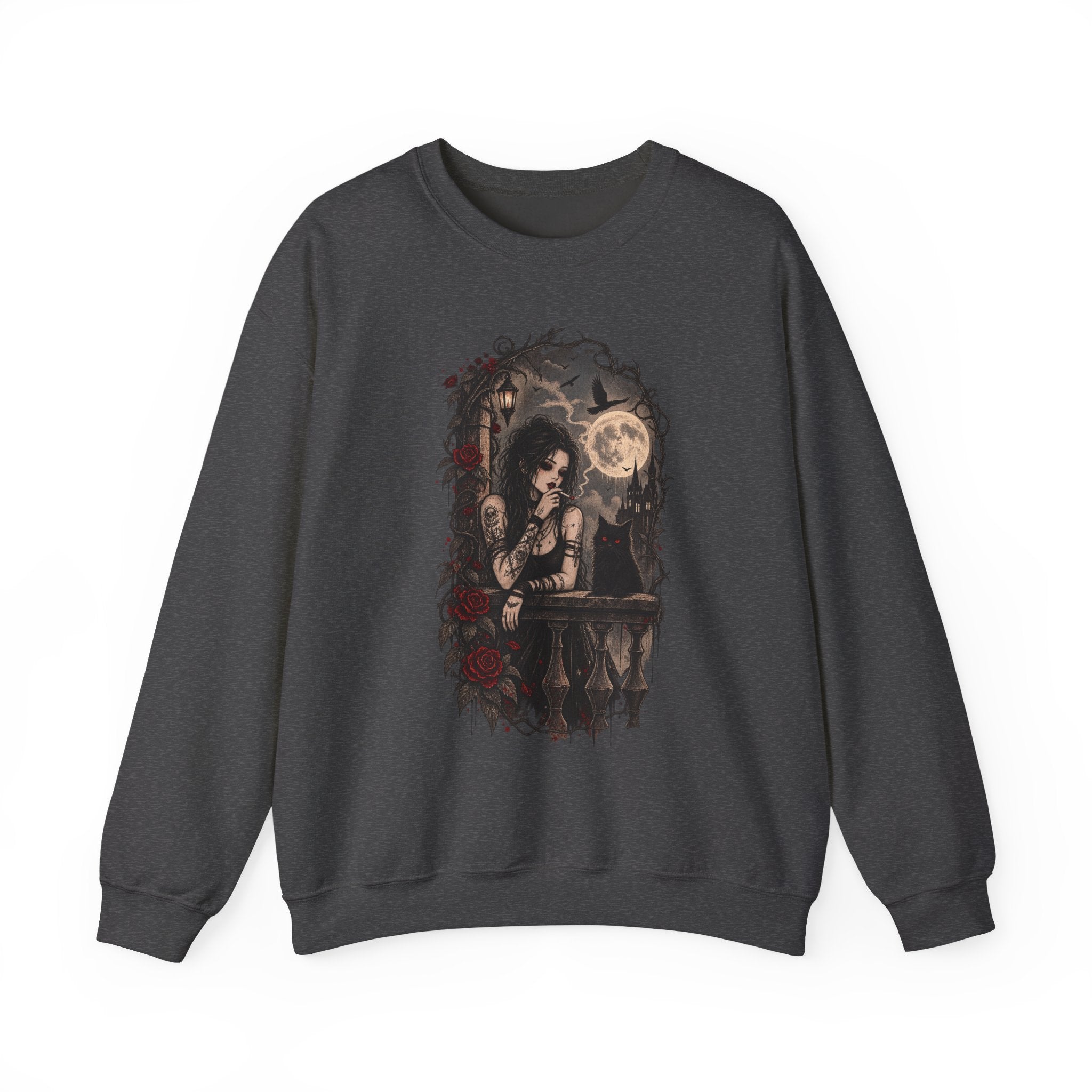 Gothic Moonlight Art Crewneck Sweatshirt