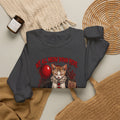 Horror Cat Crewneck Sweatshirt — "Kitten" Creepy Balloon Graphic