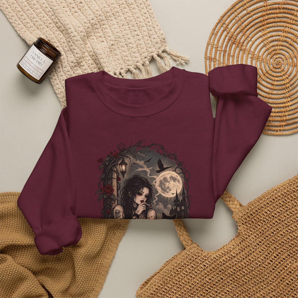 Gothic Moonlight Art Crewneck Sweatshirt