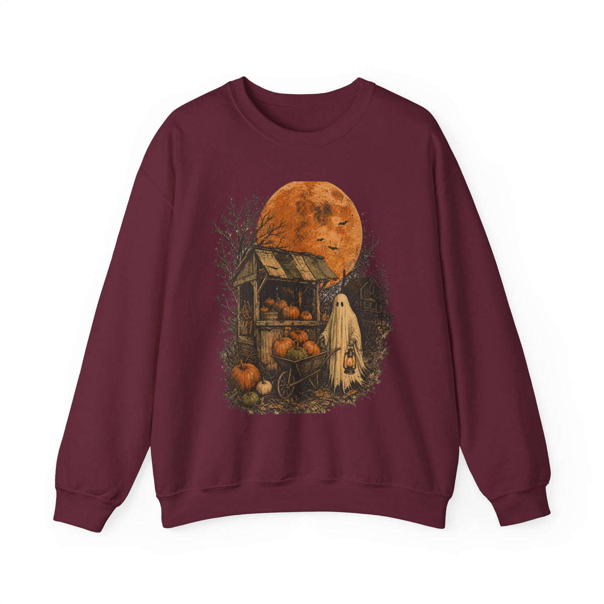 Halloween Pumpkin Patch Ghost Sweatshirt
