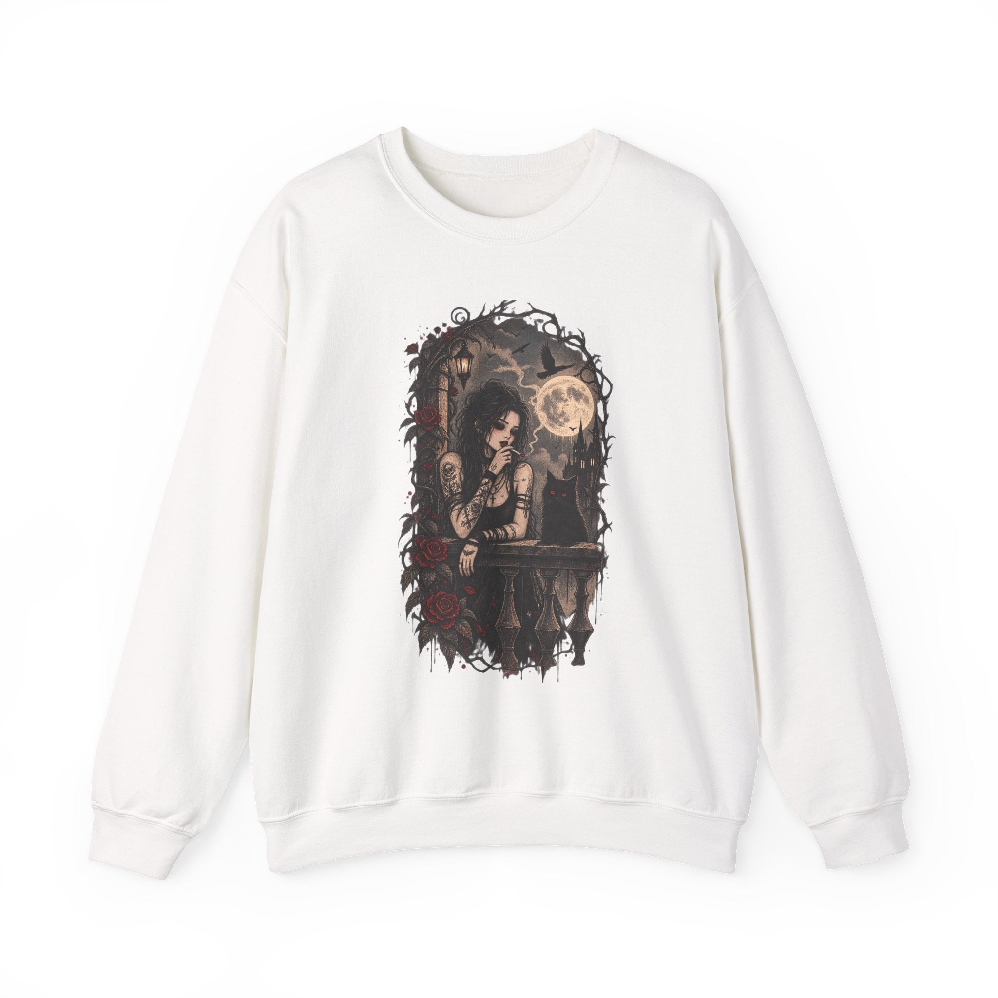 Gothic Moonlight Art Crewneck Sweatshirt