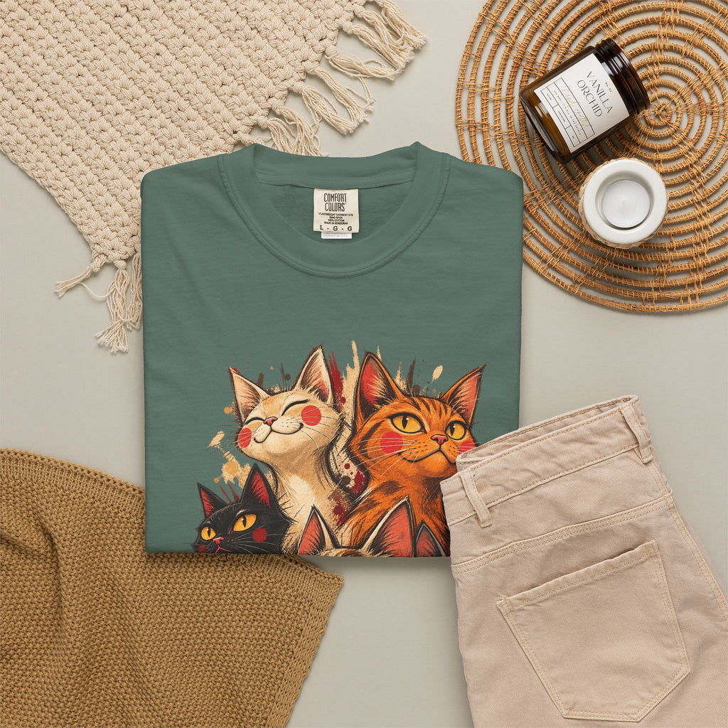 Lucky Cat Pack T-Shirt — Vintage Maneki Neko Cat Graphic Tee