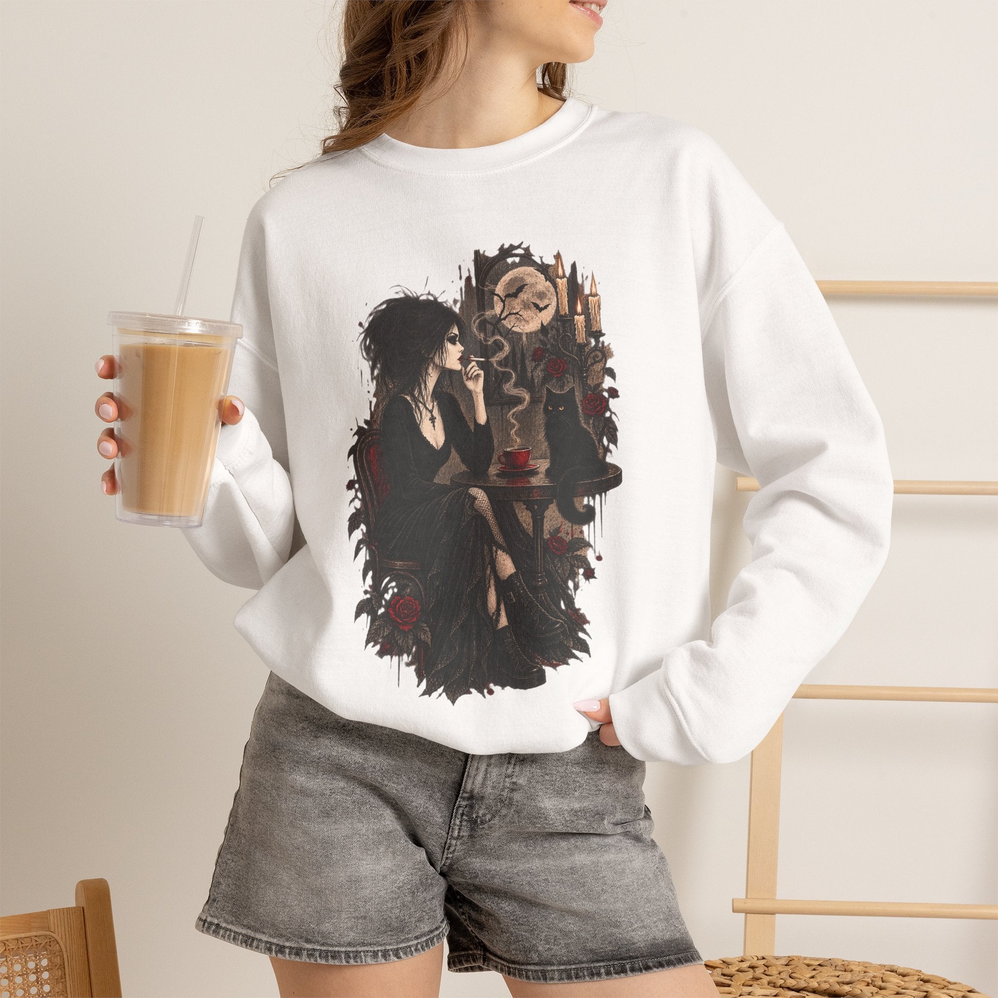 Gothic Mirror Art Crewneck Sweatshirt