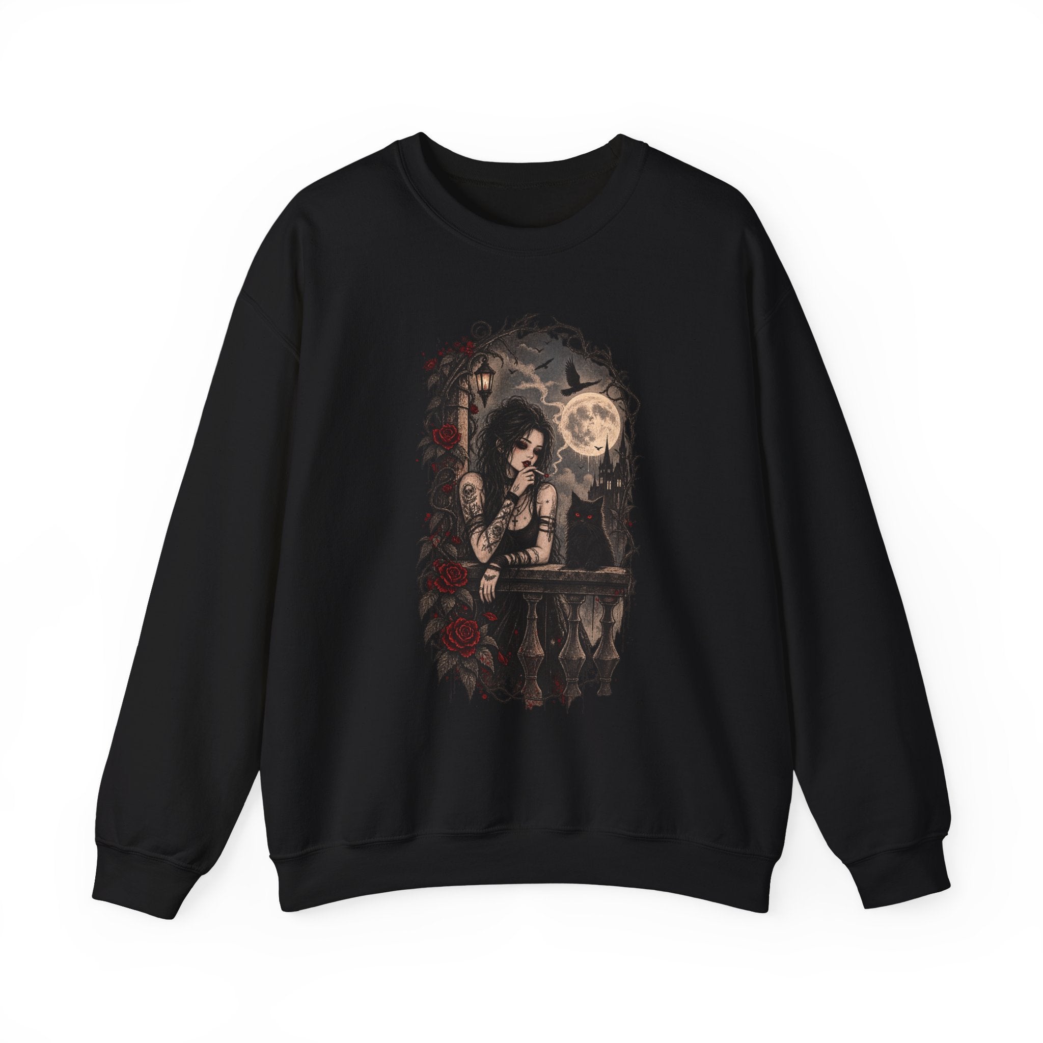 Gothic Moonlight Art Crewneck Sweatshirt