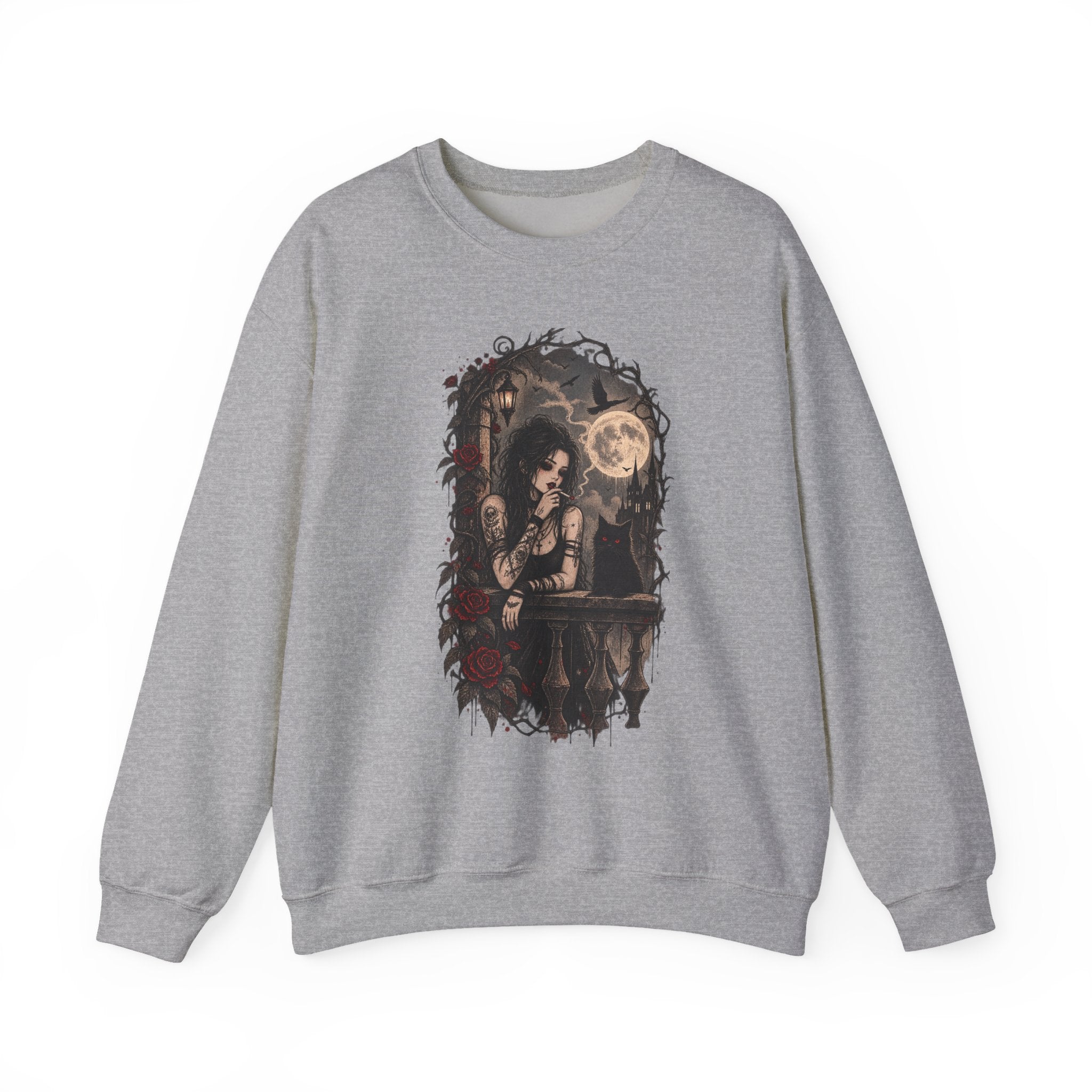 Gothic Moonlight Art Crewneck Sweatshirt