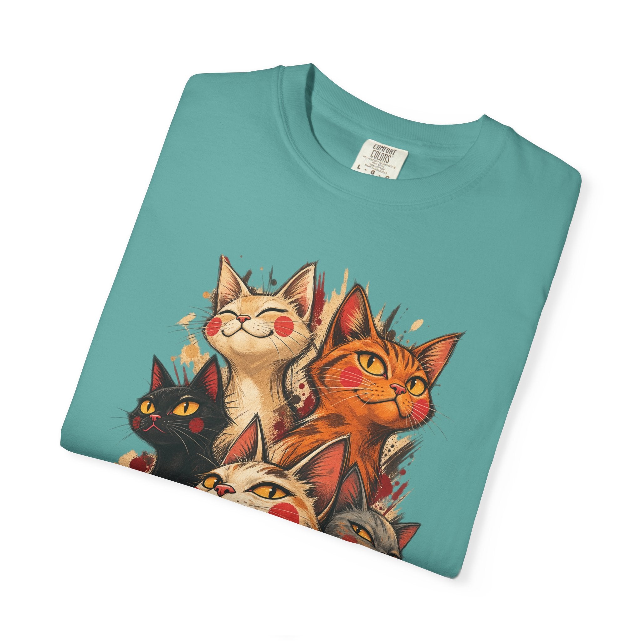 Lucky Cat Pack T-Shirt — Vintage Maneki Neko Cat Graphic Tee