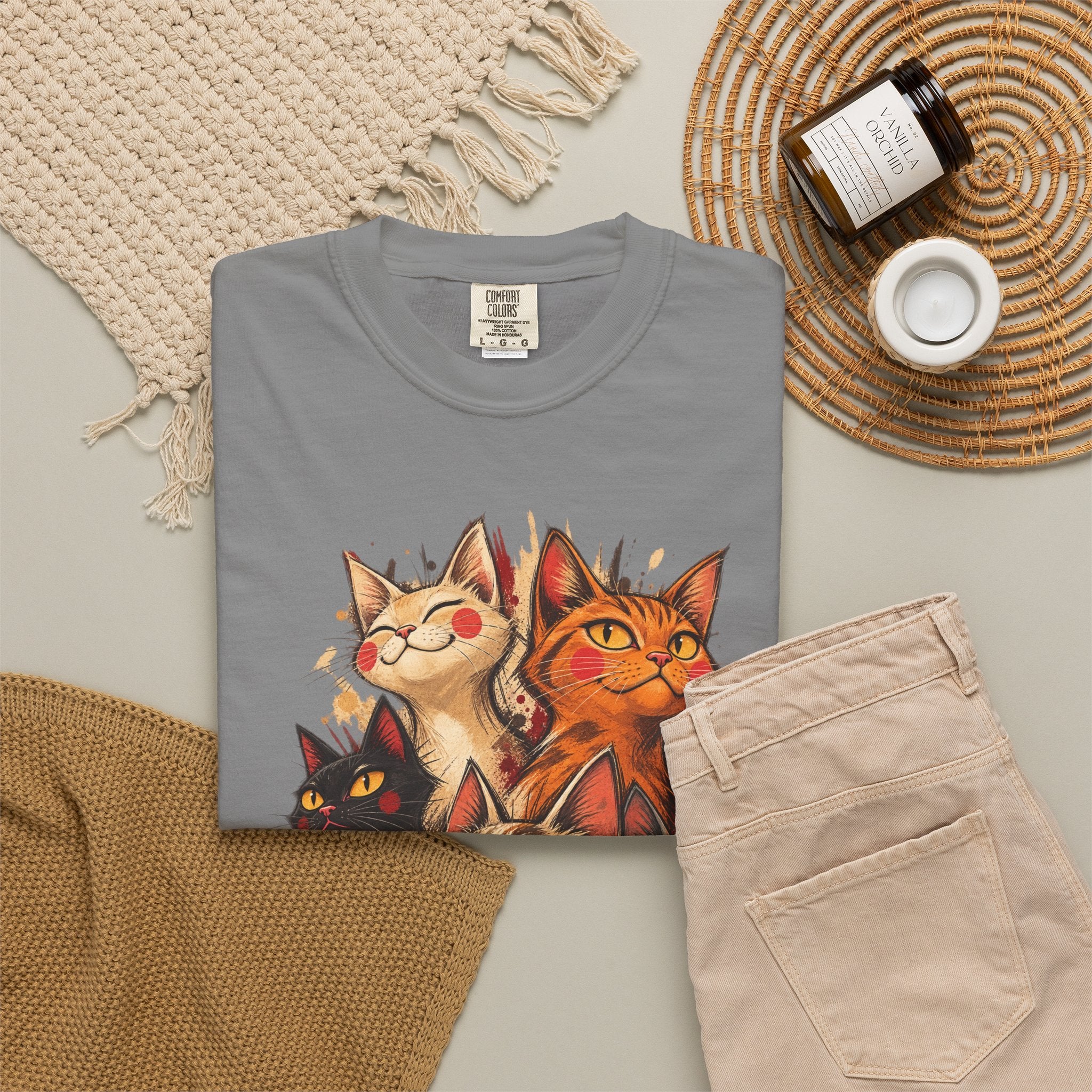 Lucky Cat Pack T-Shirt — Vintage Maneki Neko Cat Graphic Tee