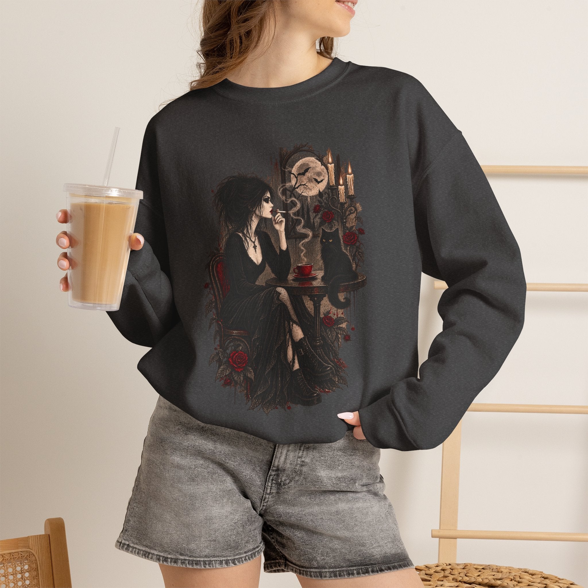 Gothic Mirror Art Crewneck Sweatshirt