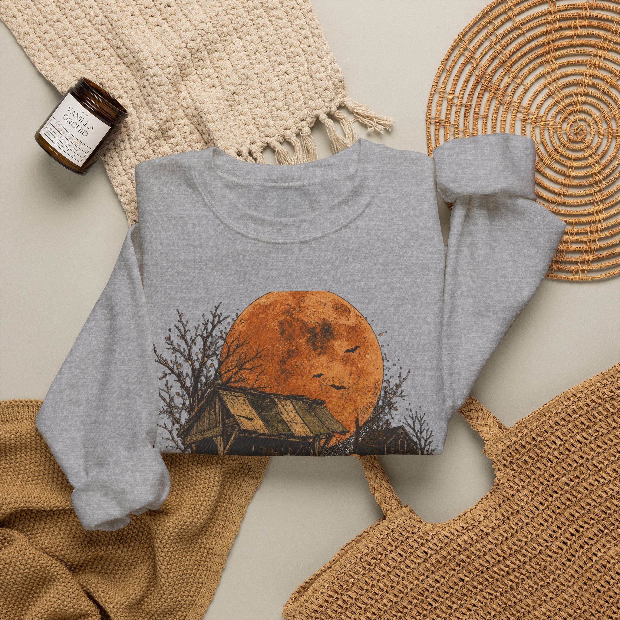 Halloween Pumpkin Patch Ghost Sweatshirt