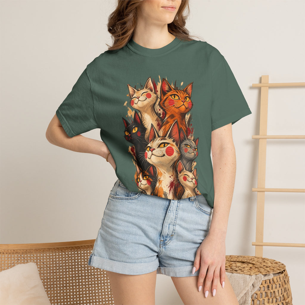 Lucky Cat Pack T-Shirt — Vintage Maneki Neko Cat Graphic Tee