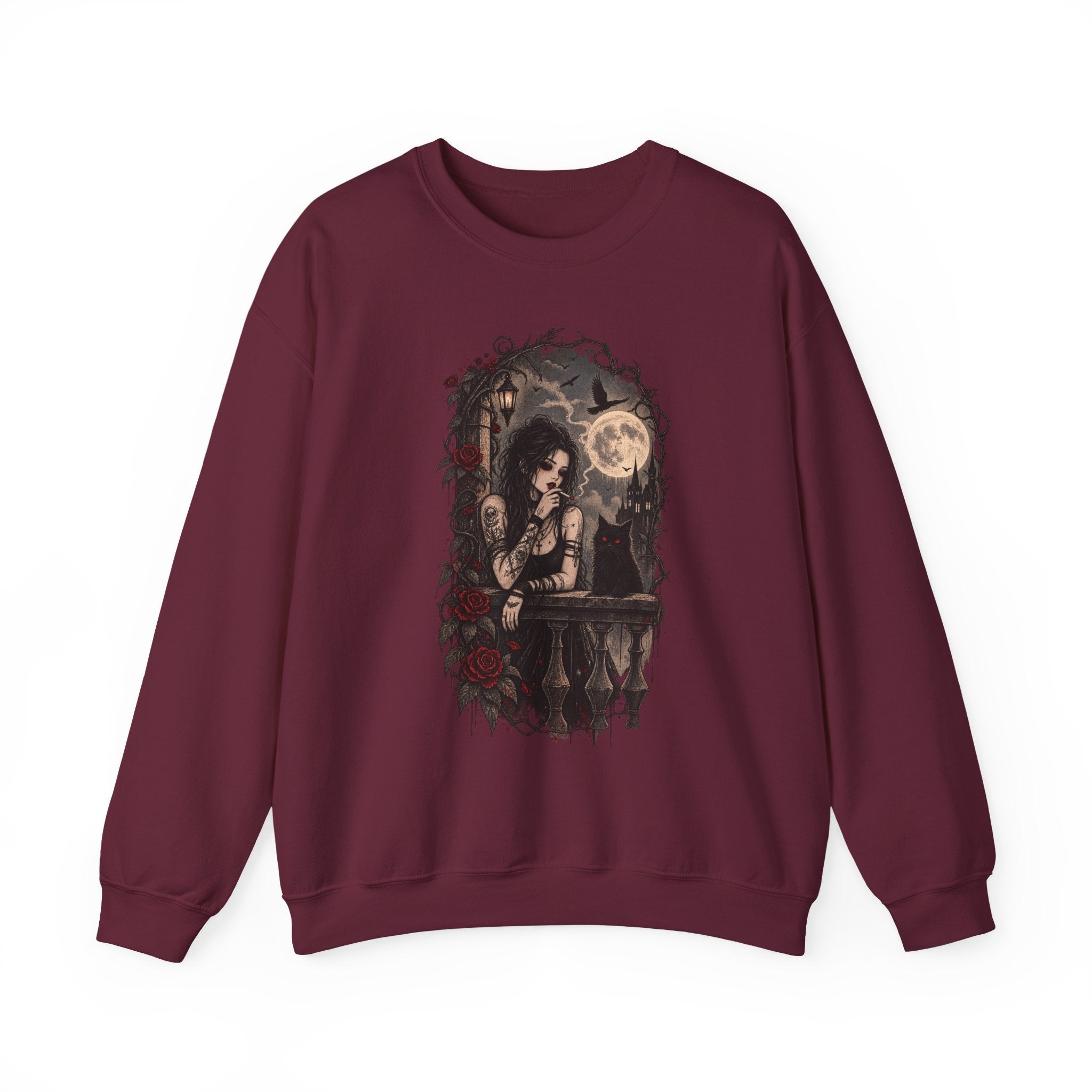 Gothic Moonlight Art Crewneck Sweatshirt