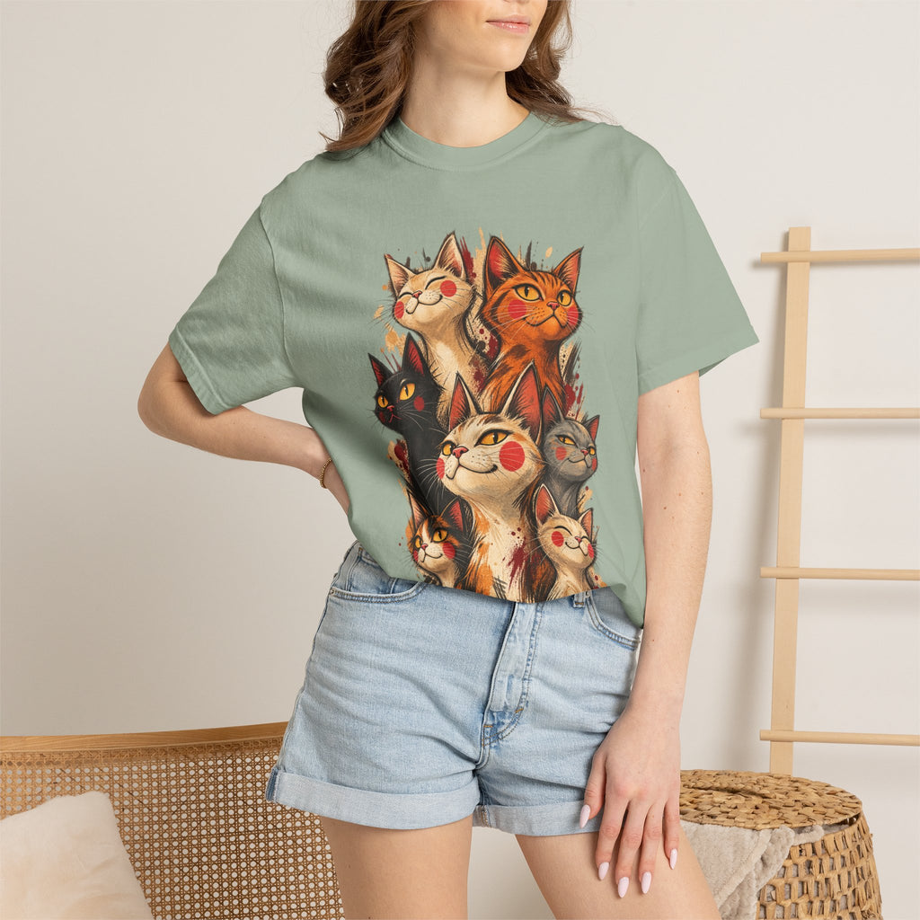 Lucky Cat Pack T-Shirt — Vintage Maneki Neko Cat Graphic Tee