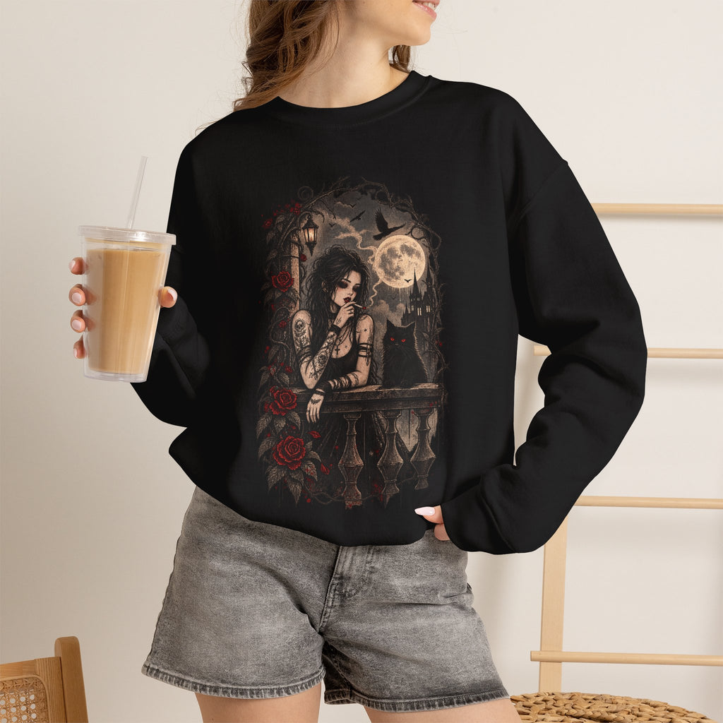 Gothic Moonlight Art Crewneck Sweatshirt