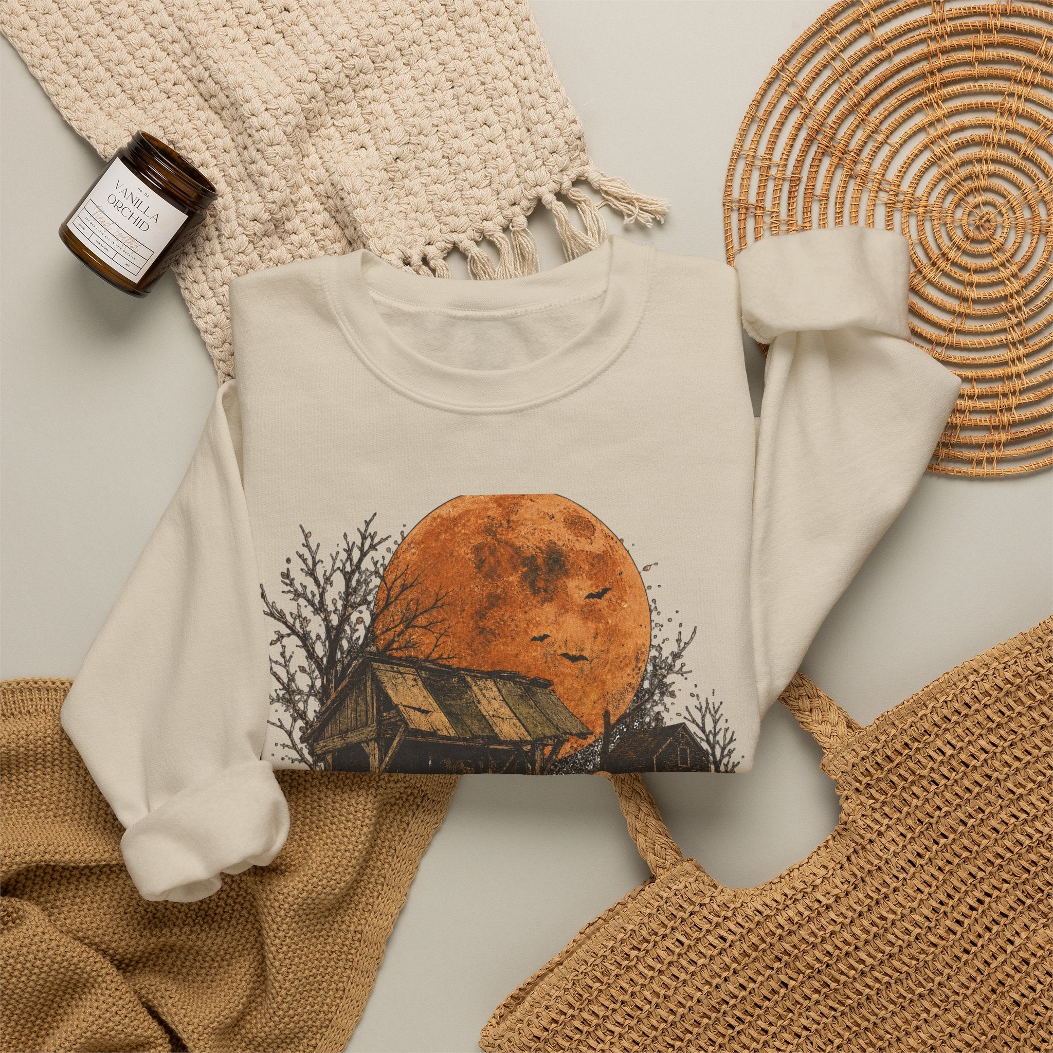 Halloween Pumpkin Patch Ghost Sweatshirt