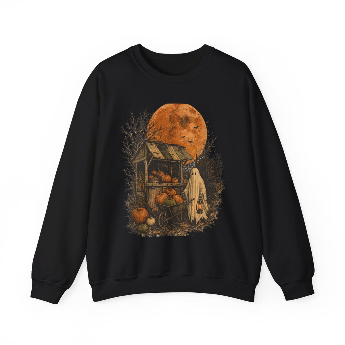 Halloween Pumpkin Patch Ghost Sweatshirt