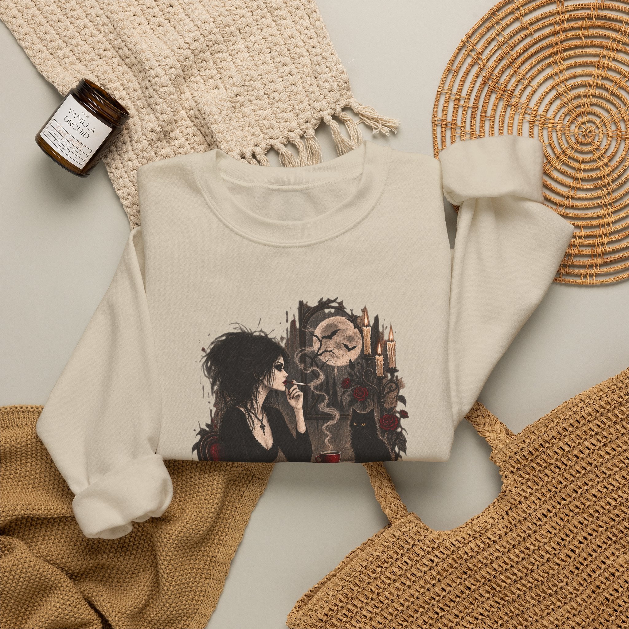 Gothic Mirror Art Crewneck Sweatshirt