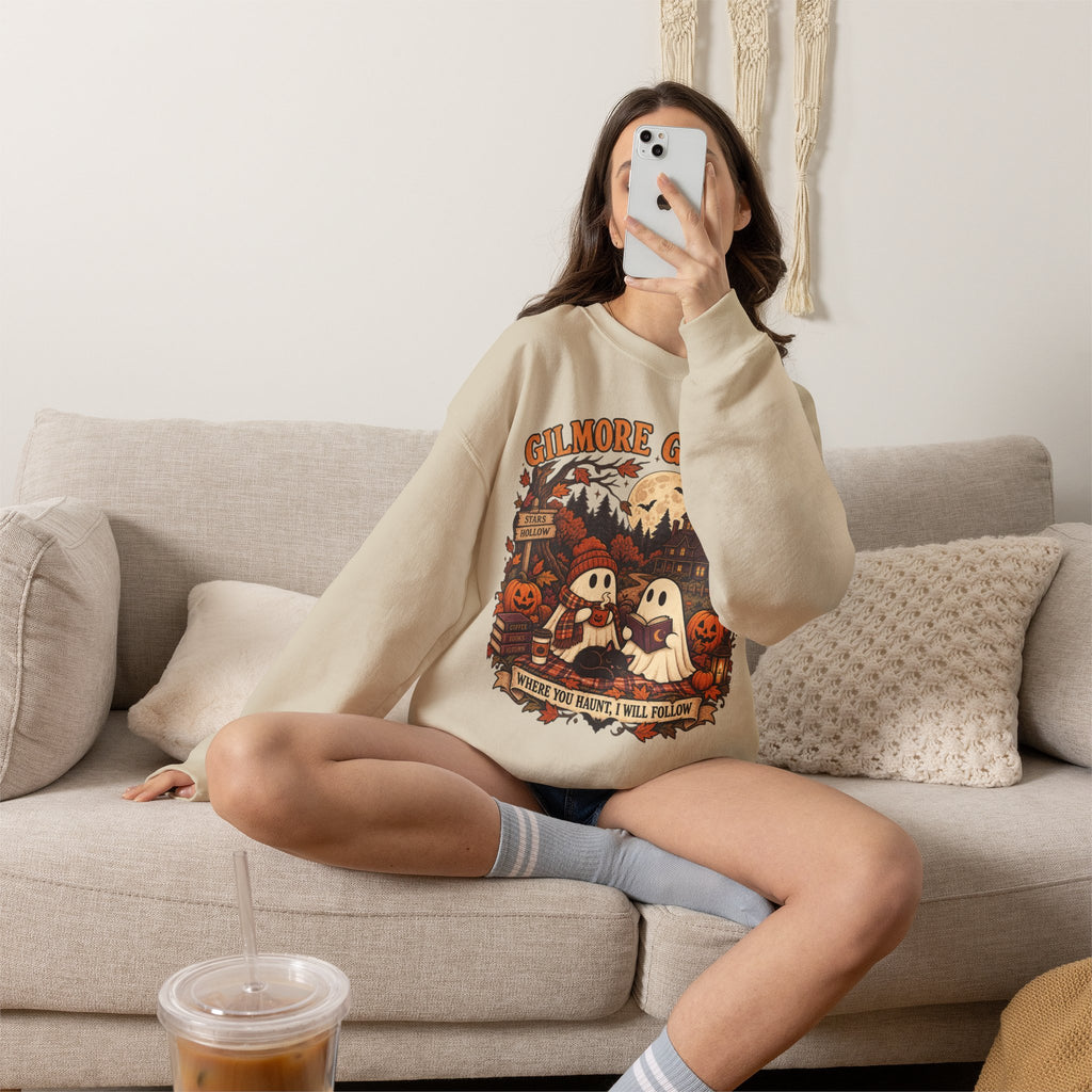 Crewneck Sweatshirt - "Gilmore Ghouls" Halloween Graphic
