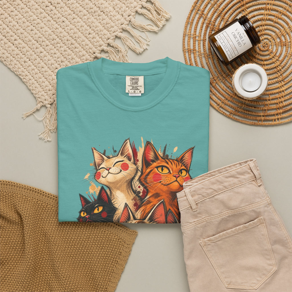 Lucky Cat Pack T-Shirt — Vintage Maneki Neko Cat Graphic Tee