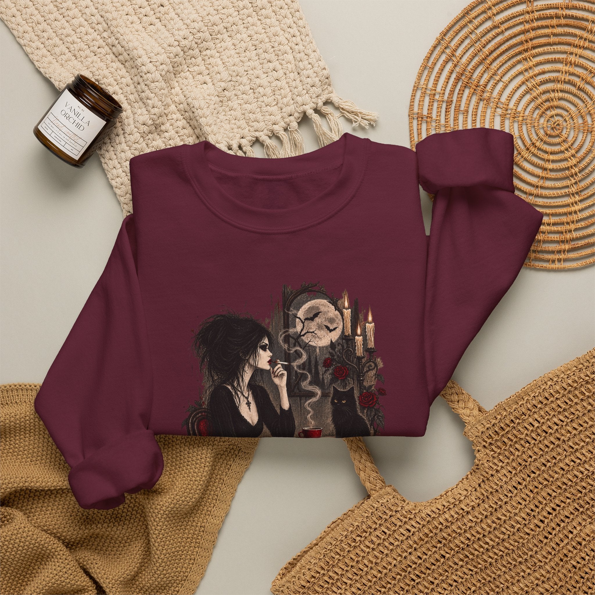 Gothic Mirror Art Crewneck Sweatshirt