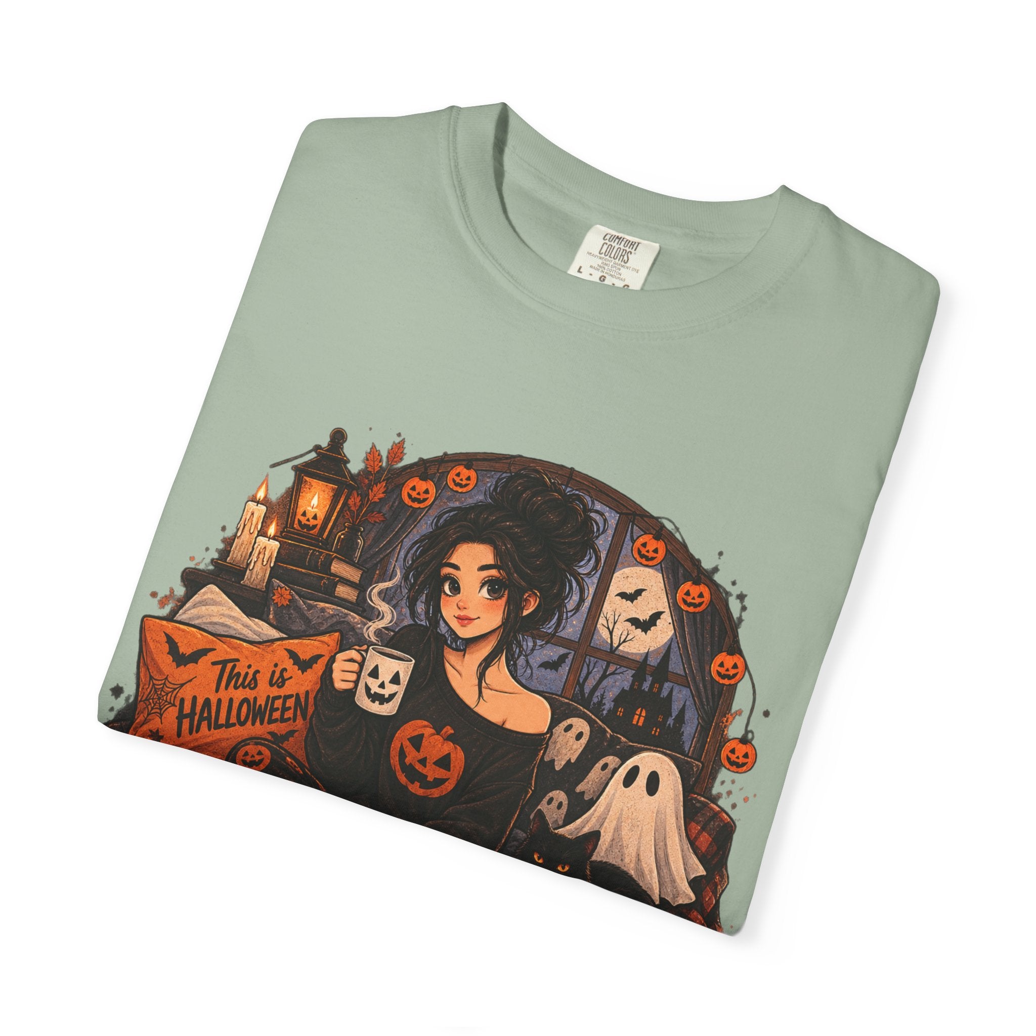 Halloween Vibes T-Shirt — "Waiting for October Like..." Spooky Scene Tee