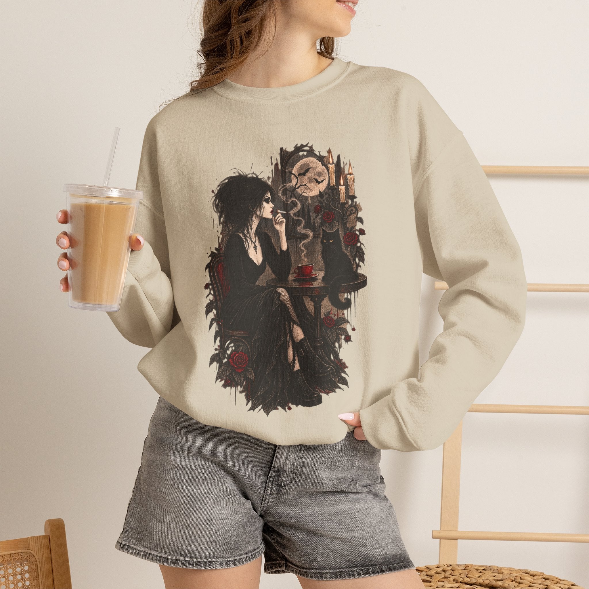 Gothic Mirror Art Crewneck Sweatshirt