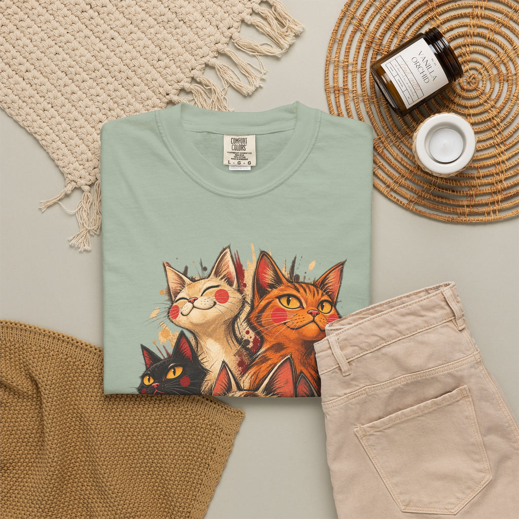 Lucky Cat Pack T-Shirt — Vintage Maneki Neko Cat Graphic Tee