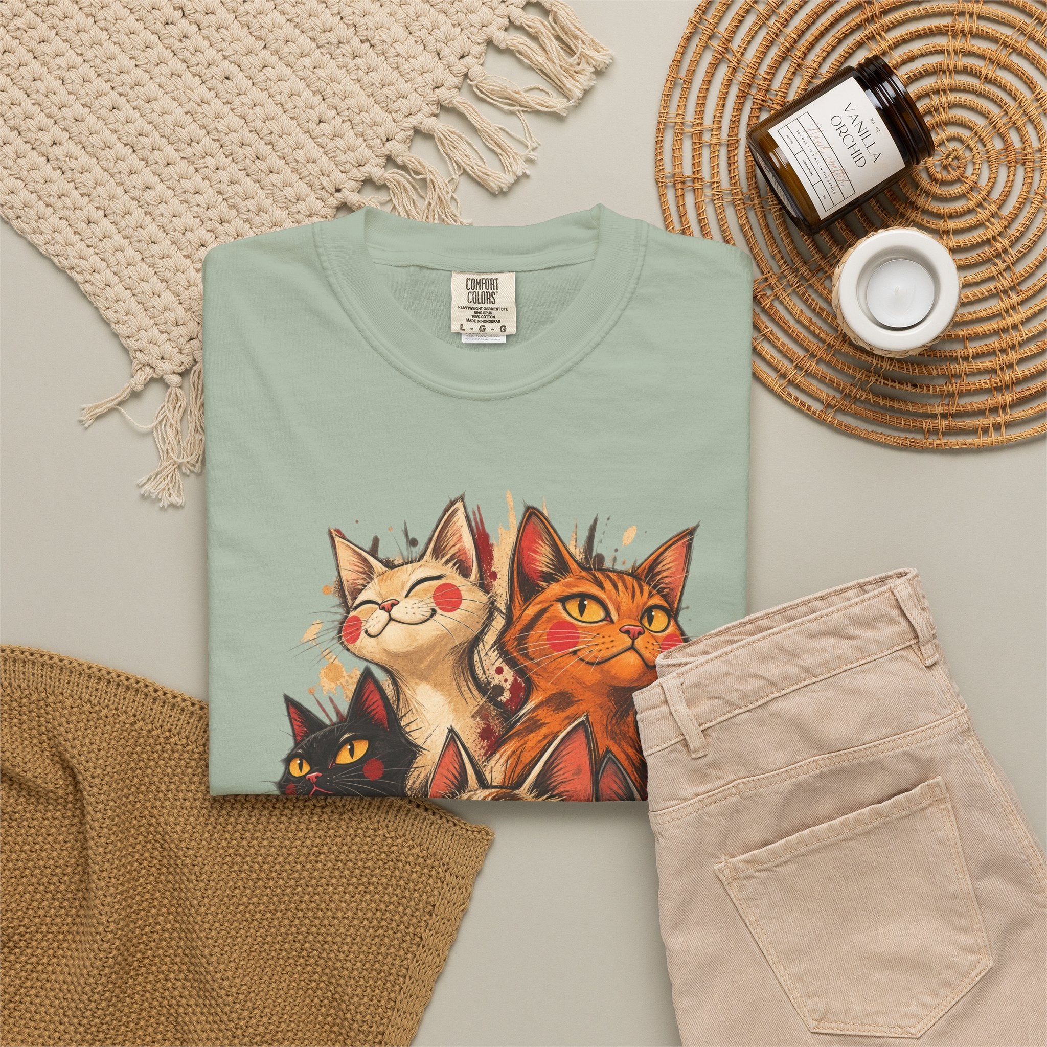Lucky Cat Pack T-Shirt — Vintage Maneki Neko Cat Graphic Tee