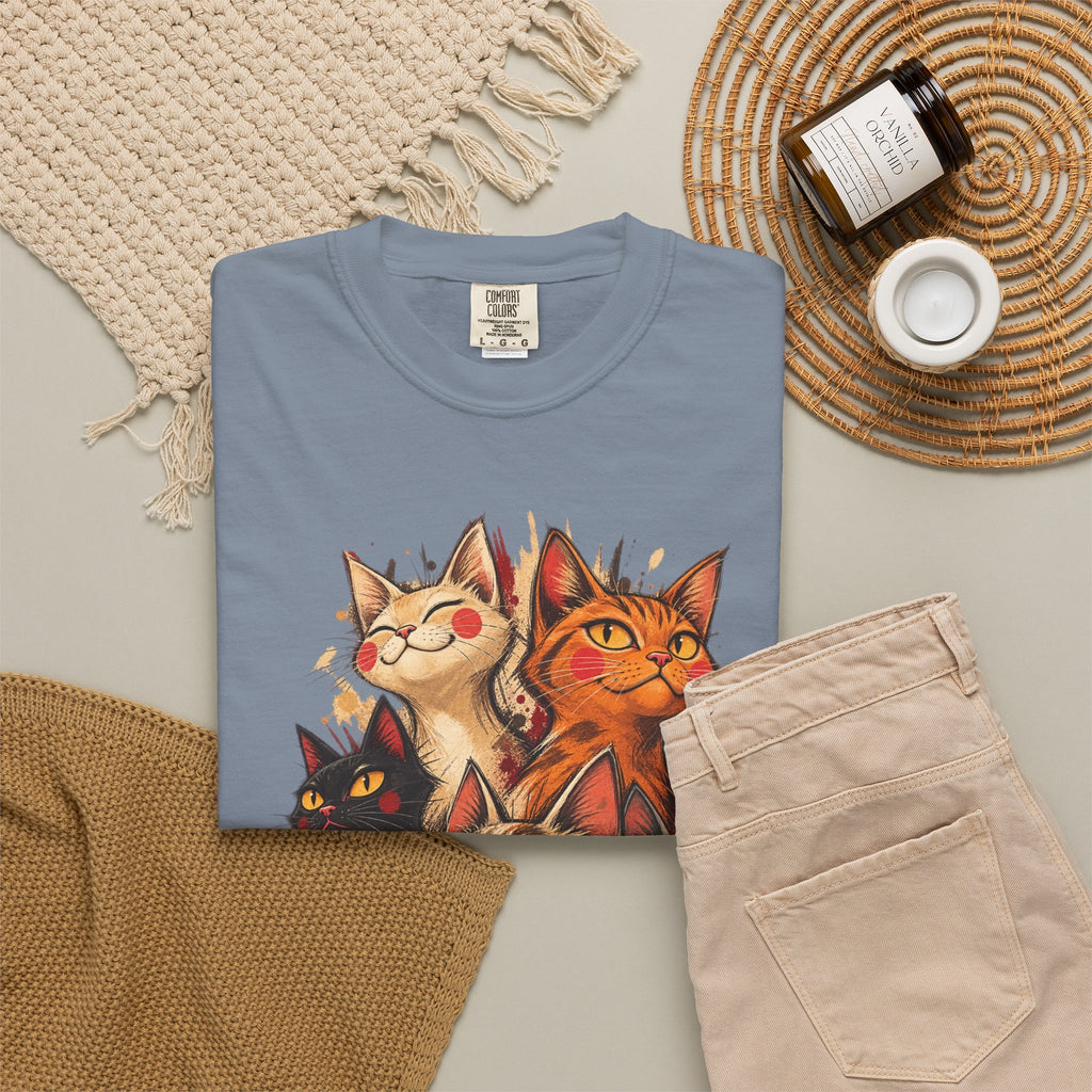Lucky Cat Pack T-Shirt — Vintage Maneki Neko Cat Graphic Tee