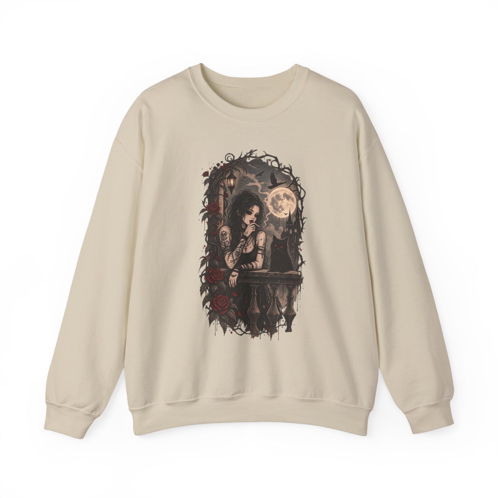 Gothic Moonlight Art Crewneck Sweatshirt