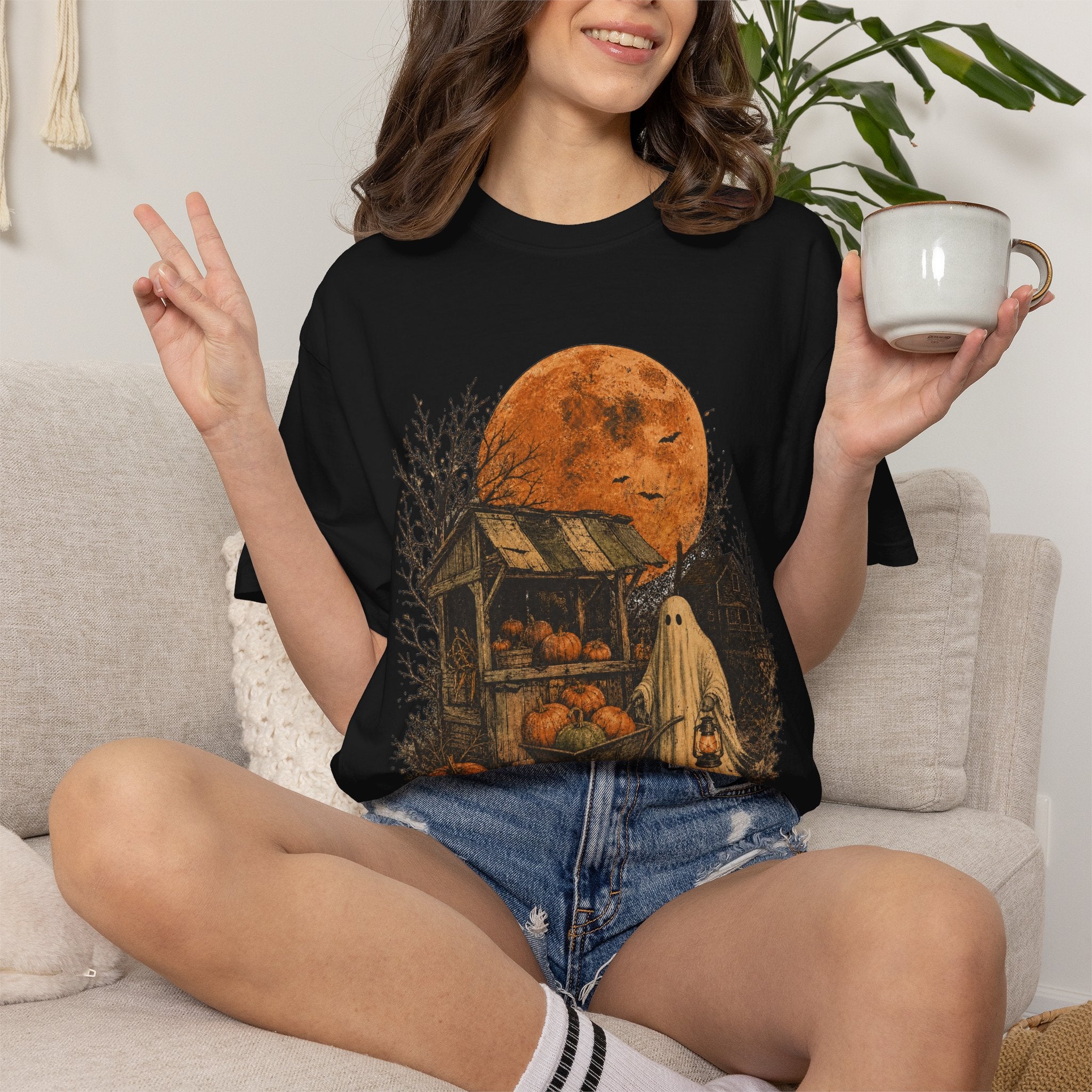 Halloween Ghost Pumpkin Patch T-Shirt