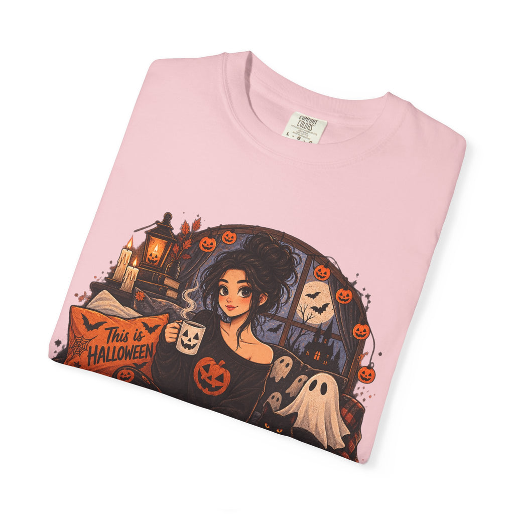 Halloween Vibes T-Shirt — "Waiting for October Like..." Spooky Scene Tee