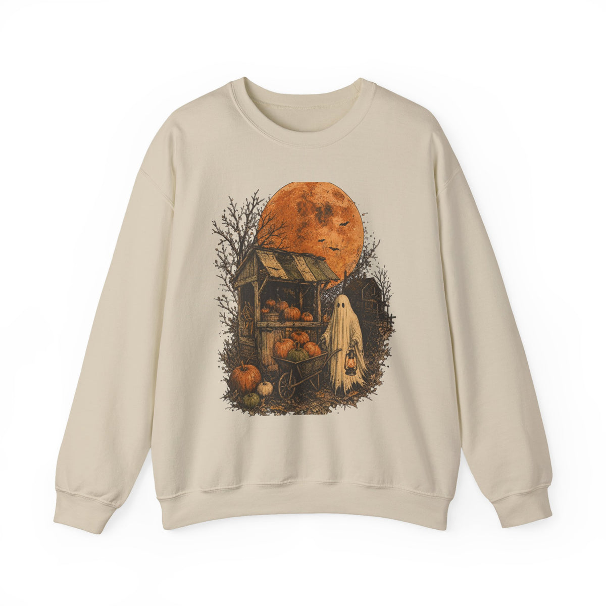 Halloween Pumpkin Patch Ghost Sweatshirt