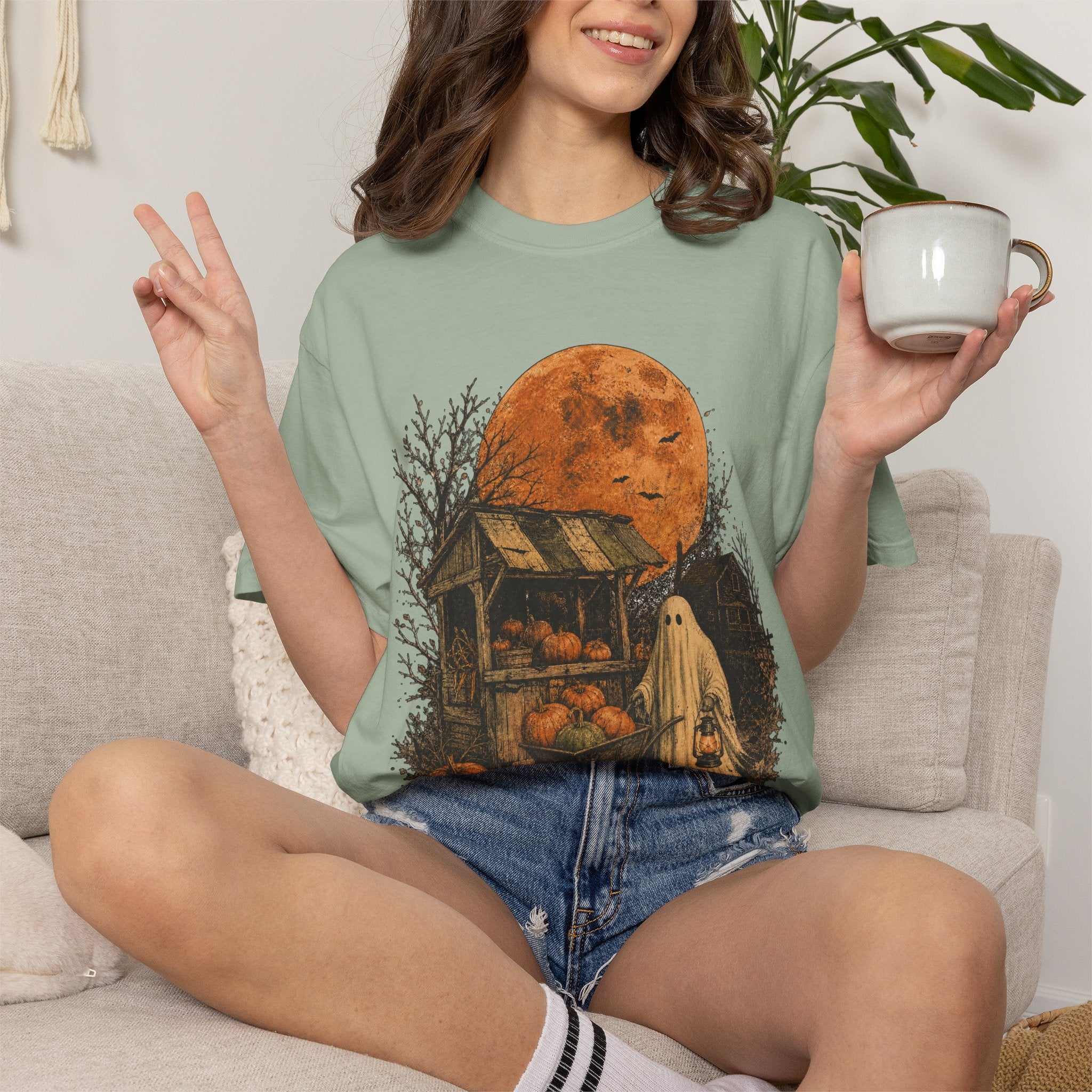 Halloween Ghost Pumpkin Patch T-Shirt