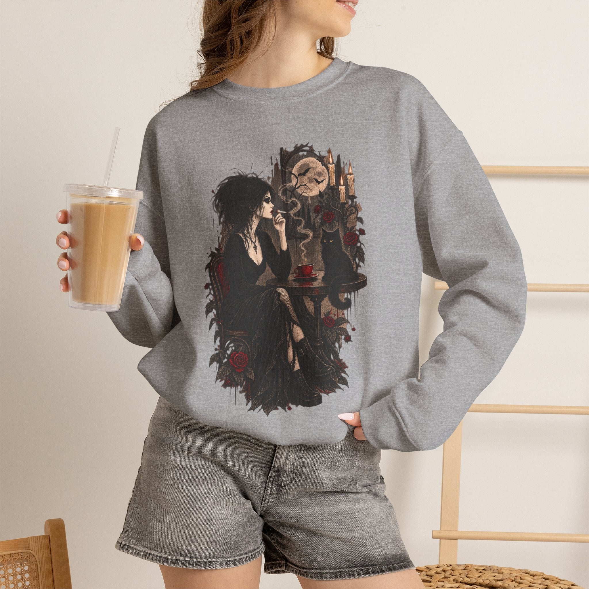 Gothic Mirror Art Crewneck Sweatshirt