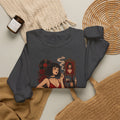 Gothic Noir Crewneck Sweatshirt — "Midnight Parlour" Retro Vampire Femme Design