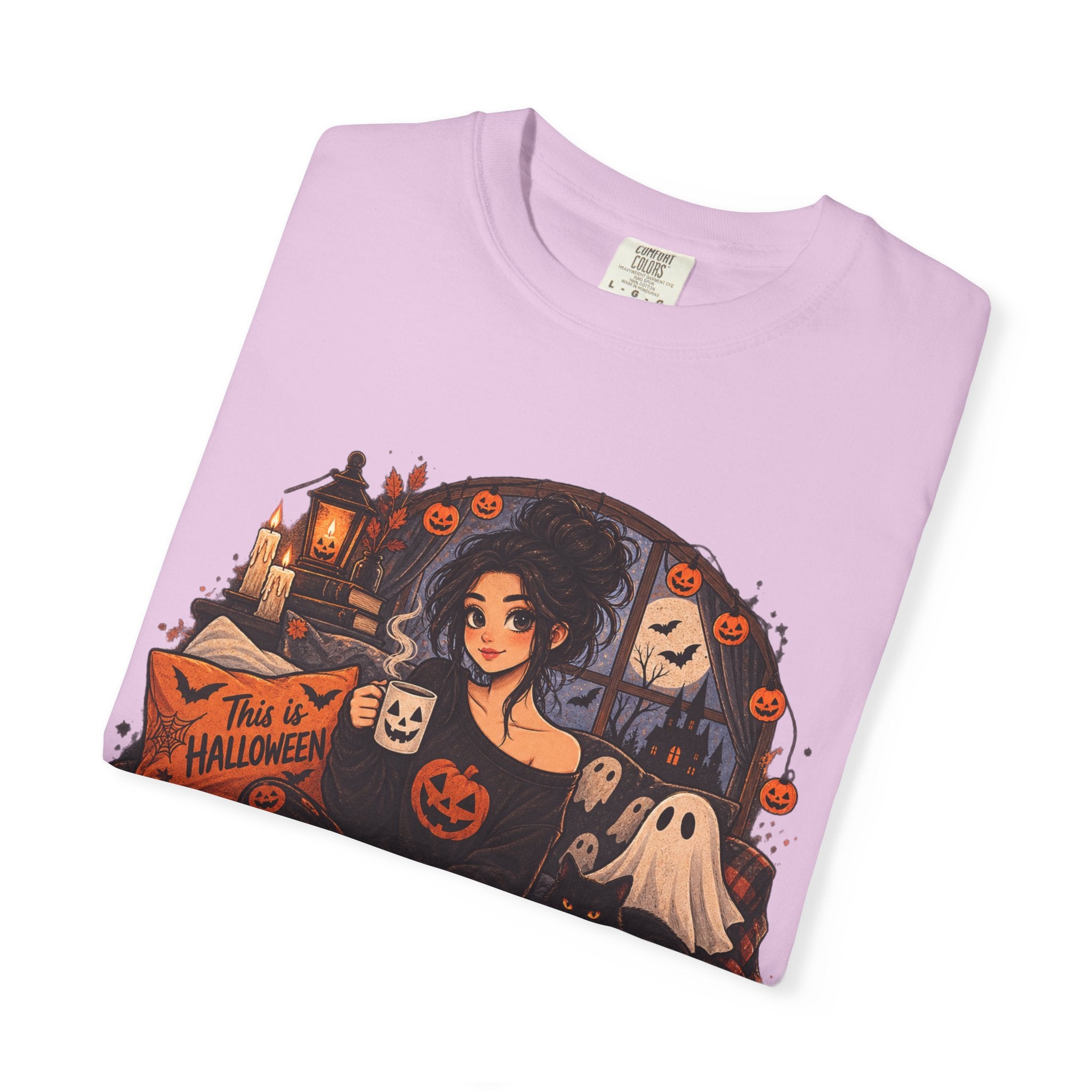 Halloween Vibes T-Shirt — "Waiting for October Like..." Spooky Scene Tee